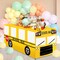 6 Ft School Bus Tablecloths Birthday Party Decorations (Yellow, Black, Red) 72.05"L x 29.92"W
